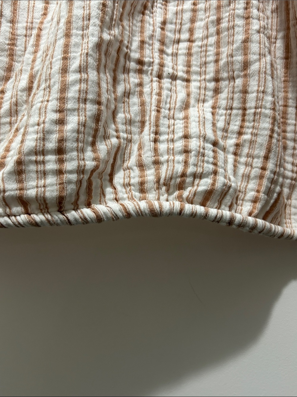 100% Cotton Just Living the Life Striped Boho Cottagecore Peasant Blouse Small - Picture 6 of 6